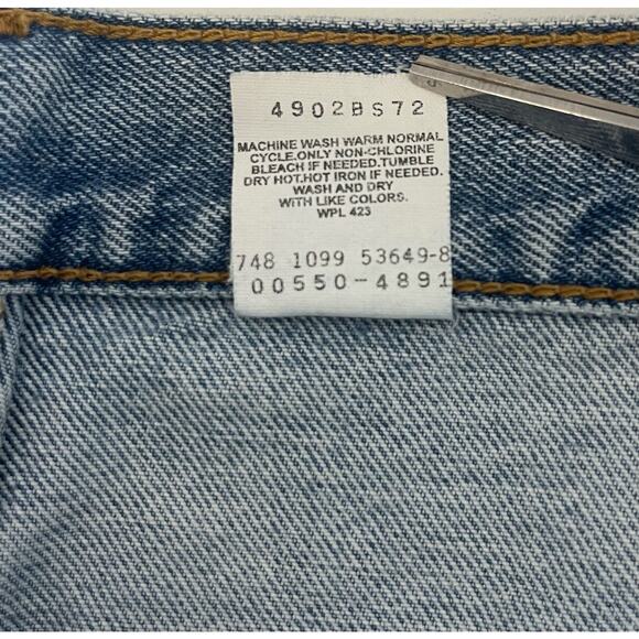 Vintage Levis 550 Jeans Men's 40 x 29 Blue 550 Denim Relaxed Fit (42x30) 1999 - Picture 4 of 10
